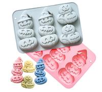 Pumpkin Chocolate Molds, 2 Pieces Non-Sitck Pumpkin Candy Mold, Cute Pump-kin Silicone Mold, Baking Making Tools for Fall Thanksgiving, DI-Y Baking Mould for Pump-kin Fondant Candy Pie