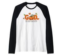 Pumpkin Christian Thanksgiving Idea Faith God is So Good Raglan Baseball Tee