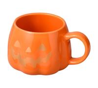 Pumpkin Coffee Mug 400ml Cute and Spooky Ceramic Pumpkin Mug with Cute Smile Face for Fall Halloween Party Home Decor Ceramic Coffee Halloween Cups