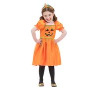 Smiffys Pumpkin Costume Dress & Headband, Halloween Child Fancy Dress, Pumpkin Dress Up Costumes