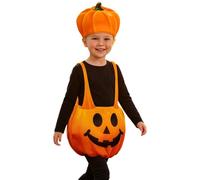 Pumpkin Costume - Polyester, Cosplay Overall with Hat Set