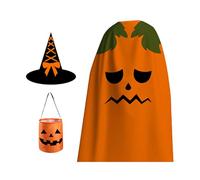 Pumpkin Costume - Themed Pumpkin Costume | Holiday Outfit Role Play Clothing Set for Boys Girls Classroom Festive Celebration Dress-Up Family Group School