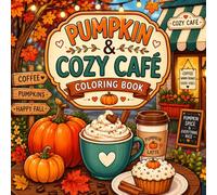 Pumpkin & Cozy Café Coloring Book: Bold and Easy Autumn Coloring Pages with Pumpkin Spice Drinks, Cozy Coffee Shops, Fall Treats & Relaxing Scenes for ... and Teens (Cozy Coloring Adventures Series)
