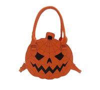 Pumpkin Crossbody Bag for Women Novelty Devil Shoulder Bag PU Leather Handbag Halloween Funny Purse, Orange, Mini, Halloween