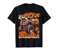 Pumpkin Crusher Monster Truck Ghosts Halloween for Boys T-Shirt