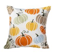 Pumpkin Cushion Cover - Halloween Pumpkin Decorations Covers 43 x 43 cm | Seasonal Decorative Cover with Zip for Sofa Bedroom Indoor Outdoor