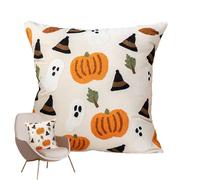 Pumpkin Cushion Covers - Pumpkin Cushion Covers 43 x 43 cm Halloween - Seasonal Cover with Zipper for Sofa Living Room Indoor Outdoor Decorative