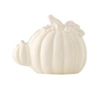 Pumpkin Decor - Ceramic Fall Ornament, Mini Harvest Figurine | Small Size Thanksgiving Sculpture with Rustic Finish, Autumn Display Decoration for Living Room Fireplace Bookshelf Indoor Farmhouse Part