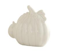 Pumpkin Decor, Ceramic Halloween Ornament, Autumn Figurine Set, 4.84x3.82x2.36 Inches Rustic Fall Accent Piece, Small Harvest Decoration for Bookshelf, Mantel, Bedroom, Party, Farmhouse Display
