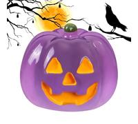 Pumpkin Decor | Glow in the Dark Pumpkin Statue - Resin Figurines Decoration Ornament for Indoor Tabletop Garden Desk Party Holiday Seasonal Halloween Festive Atmosphere Creation