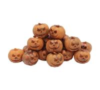 Pumpkin Decor - Resin Mini Statues | Cute Smiling Ornaments | 20PCS Small Artificial Pumpkin Dolls For Party Tabletop | Fall Scene Decoration, Crafts, Halloween Tier Tray Display