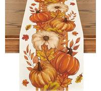 Pumpkin Decorations,13 x 72 inch Pumpkin Table Runner Decoration, Halloween Pumpkin Decorations, Fall Kitchen Dining Table for Home Party Decor