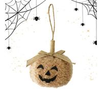 Pumpkin Decorations Flocked Halloween Decorations with Smile Design