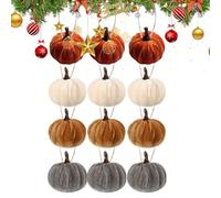 Pumpkin Decorations Harvest Pendants Miniature Thanksgiving Tree, 12 Pieces Vibrant Decorations Party Accessories for Dorm Fireplace Bedroom Fence Bookcase, Wall Decoration Window