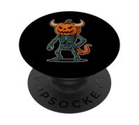 Pumpkin Demon Skeleton PopSockets Adhesive PopGrip
