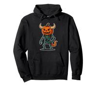 Pumpkin Demon Skeleton Pullover Hoodie