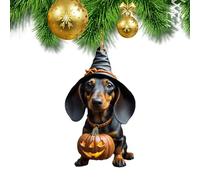 Pumpkin Dog Rearview Decor - Car Mirror Pendant, Halloween Puppy Ornament | Cartoon Dog Charm With Festive Pumpkin Design, Creative Hanging Accessory For Bag Window Keychain Tree Office Café Or Bar