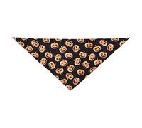 Pumpkin Doggy Style - Halloween Dog Hill Fabric | Pumpkin Dog Chall, Washable Triangle Pudding Wool Design, Adjustable Saliva Towel for Dogs, Great for Costume