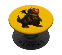 Pumpkin Dragon King Spooky Fantasy Monster Halloween Costume PopSockets Adhesive PopGrip
