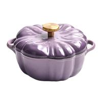 Pumpkin Dutch Oven Pot with Lid & Handle 1.5L Non-Stick Enamel Pumpkin Dutch Oven Even Heating Universal Kitchen Pot for Stew