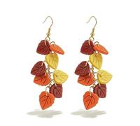 Pumpkin Earrings for Women Fall Leaf Dangle Drop Acrylic Bow Earring Dainty Statement Earrings Thanksgiving Jewelry Gifts Fall Autumn Dresses Accessories, L, Acrylic, No Gemstone