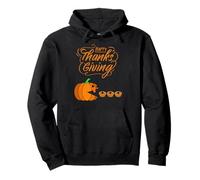 Pumpkin Eating Pie Funny Thanksgiving Fall Design for Fans Pullover Hoodie