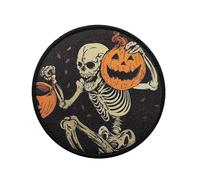Pumpkin Embroidered Patch - Halloween Sticker Dots - Seasonal Holidays Craft Party Accessory for Clothing