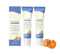 Pumpkin Exfoliating Lip Mask, Lip Scrub Exfoliator, Gently Nourishes Dry Lips, Moisturizes & Soothes Strengthens And Smoothes Lips, Hydrating Over Night Lip Balm Mask For Dry Lips (2, 30g)