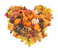 Pumpkin Fall Decor | Artificial Mini Fake Pumpkins Set | Holiday Seasonal Table Centerpiece Party Decoration for Halloween Fall Thanksgiving Harvest Embellishing Porch