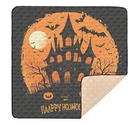 Pumpkin - Filled Halloween Delight Large Stylish Baby Playmat for Indoor Outdoor Washable Infant Play Mat for Babies Infants Toddlers, 50'' x 50''