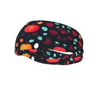 Pumpkin Flowers Sports Headband for Light Comfort Absorbent Elastic Breathable Outdoor Activities
