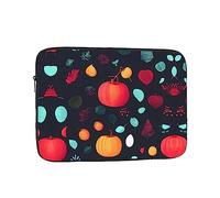 Pumpkin Flowers Unisex Shockproof Laptop Sleeve, Made of high-Density Oxford Fabric, Convenient Zipper Opening