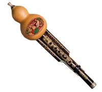 Pumpkin Flute Made of Bamboo Hulusi Exercise Teaching Instrument Children and Adults Learning to Play the Pumpkin Flute National Wind Instrument Flute
