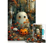 Pumpkin Ghost Bohoo for Adults 1000 Piece Puzzle Mind Challenge Toy Calm Escape Quality Cut Art Collection Piece (38x26cm)