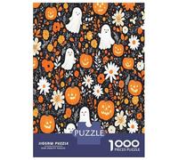 Pumpkin Ghosts 1000 Piece Jigsaw Puzzle Paper Puzzle Game for Adults Night Decor Relax 38x26cm/1000pcs