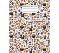 Pumpkin Ghosts Cute Halloween Composition Notebook, School Supplies - College Ruled, 7-1/2 × 9-3/4", 60 Pages Lined + 10 Graph Paper, Matte Cover: ... School, Journaling, or October Writing Fun