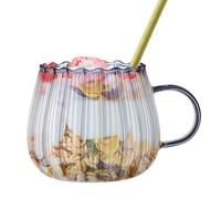 Pumpkin Glass Mugs, 400ML Non-Slip Pumpkin Coffee Tea Mugs Aesthetical, Novelty Drinkware for Warm Water, Hot Coffee, Soda Water, Milk Powder, Soy Milk