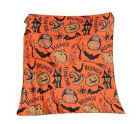 Pumpkin Halloween Blanket, King Size Blanket Sofa Throws Ultra Soft Warm Halloween Fleece Blankets Reversible Witch's Hat Spider Webs Print Fleece Throw Blankets