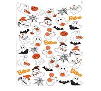 Pumpkin Halloween Blanket, King Size Blanket Sofa Throws Ultra Soft Warm Halloween Fleece Blankets Reversible Witch's Hat Spider Webs Print Fleece Throw Blankets