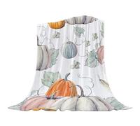 Pumpkin Halloween Blanket, Pink Blanket Orange Pumpkins Leaves Blanketss for Couch Bed Reversible Witch's Hat Spider Webs Print Fleece Throw Blankets