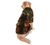 Pumpkin Halloween Dog Hoodie for Medium Large Dogs, Warm Soft Pet Sweatshirt, Easy to Wear Jumper Clothes