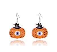 Pumpkin Halloween Earrings for Women Cute Funny Skull Ghost Flower Neon Pumpkin Acrylic Dangle Earrings Colorful Pumpkin Cat Resin Drop Earrings Cosplay Party Prom Halloween Jewelry, Acrylic, No