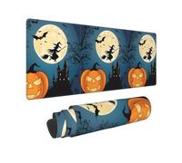 Pumpkin Halloween Gaming Mousepad Large Waterproof Non-Slip Desk Mat for Home Office Work Computer, Keyboard Pad Work from Home Essentials - 80x30cm