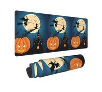 Pumpkin Halloween Gaming Mousepad Large Waterproof Non-Slip Desk Mat for Home Office Work Computer, Keyboard Pad Work from Home Essentials - 80x30cm