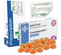 Pumpkin Halloween Gummies 36g - Novelty Prescription Gift Box with Vegan & Vegetarian Pumpkin Sweets, Free Prescription Bag & Sticker (Anti-Cunt)