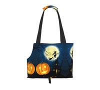 Pumpkin Halloween Patterned pet shoulder bag 26 * 34cm lightweight breathable travel pet bag weekend pet travel set