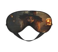 Pumpkin Halloween Print Eye Mask,Silk-Like Sleep Mask,Night Sleeping Mask for Men Women,for Sleep Relaxation