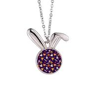 pumpkin happy fear halloween Rabbit Necklace Pendant Bunny Animal Jewelry Gift