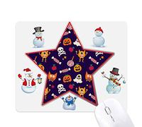 Pumpkin Happy Ghost Fear Halloween Christmas Snowman Family Star Mouse Pad