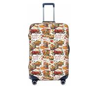 Pumpkin Harvest Season Print Travel Luggage Covers, Washable Suitcase Covers Protector for Luggage 18-32 Inch High Elasticity, Black, X-Large
